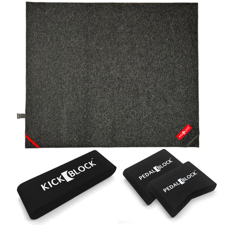 The Ultimate KickBlock Bundle - Deluxe Drum Rug + KickBlock + 2 PedalBlocks