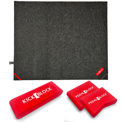 The Ultimate KickBlock Bundle - Deluxe Drum Rug + KickBlock + 2 PedalBlocks