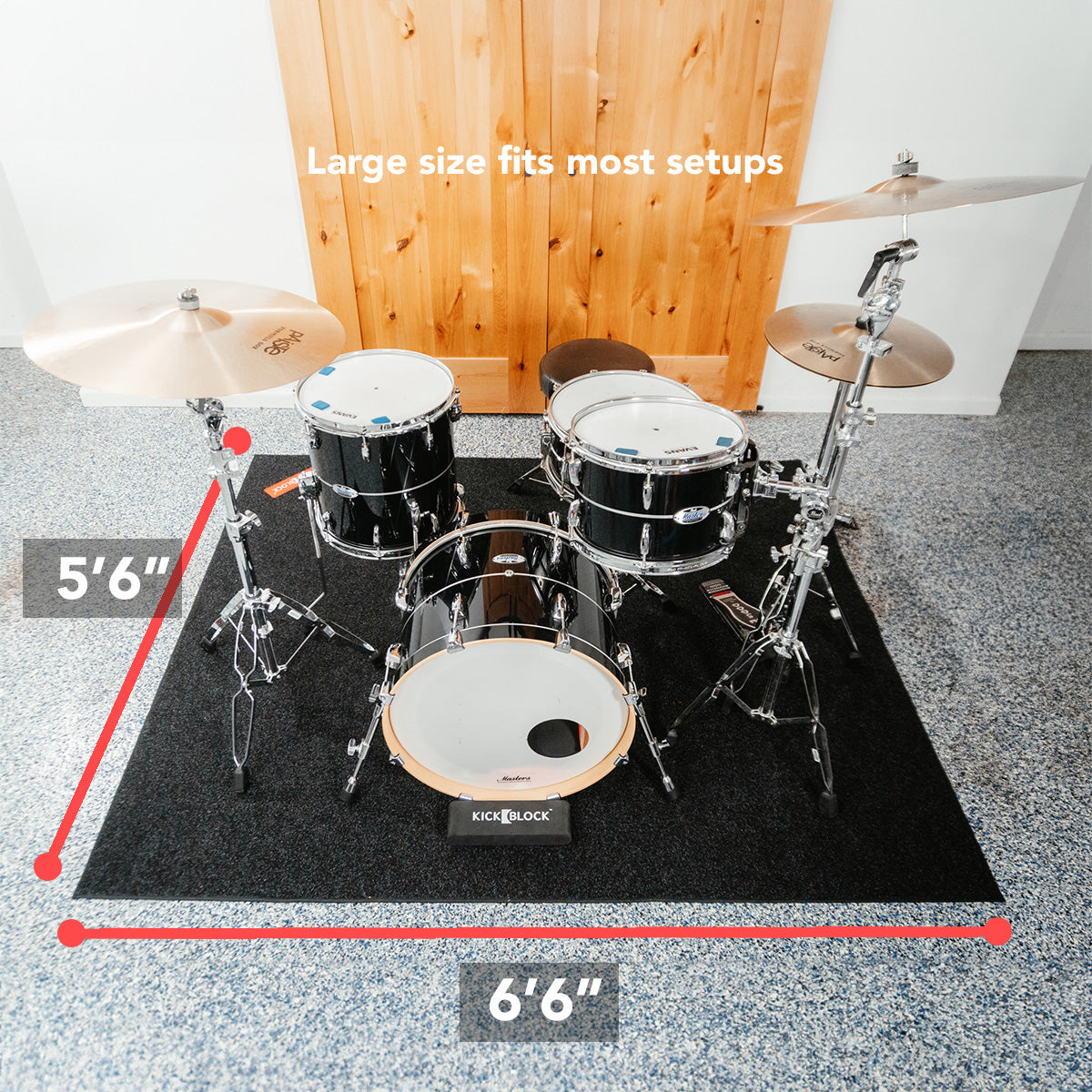 KickBlock Deluxe Drum Rug - The Ultimate Drumming Surface