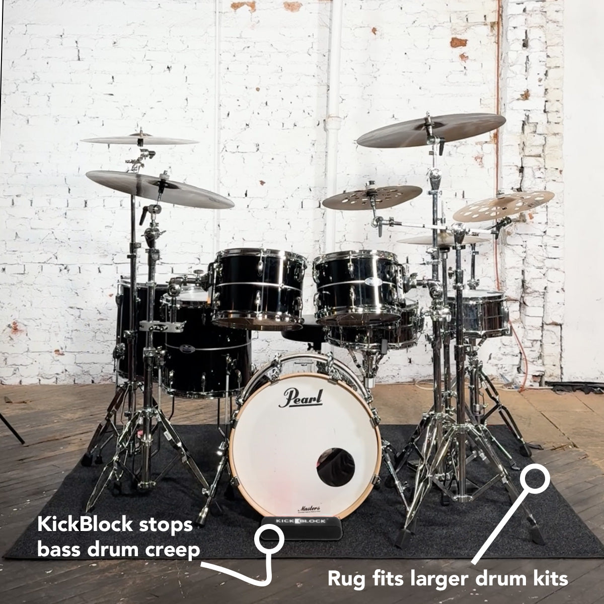 KickBlock Standard Drum Rug - The Best Drumming Surface