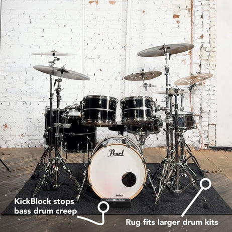 The Ultimate KickBlock Bundle - Deluxe Drum Rug + KickBlock + 2 PedalBlocks